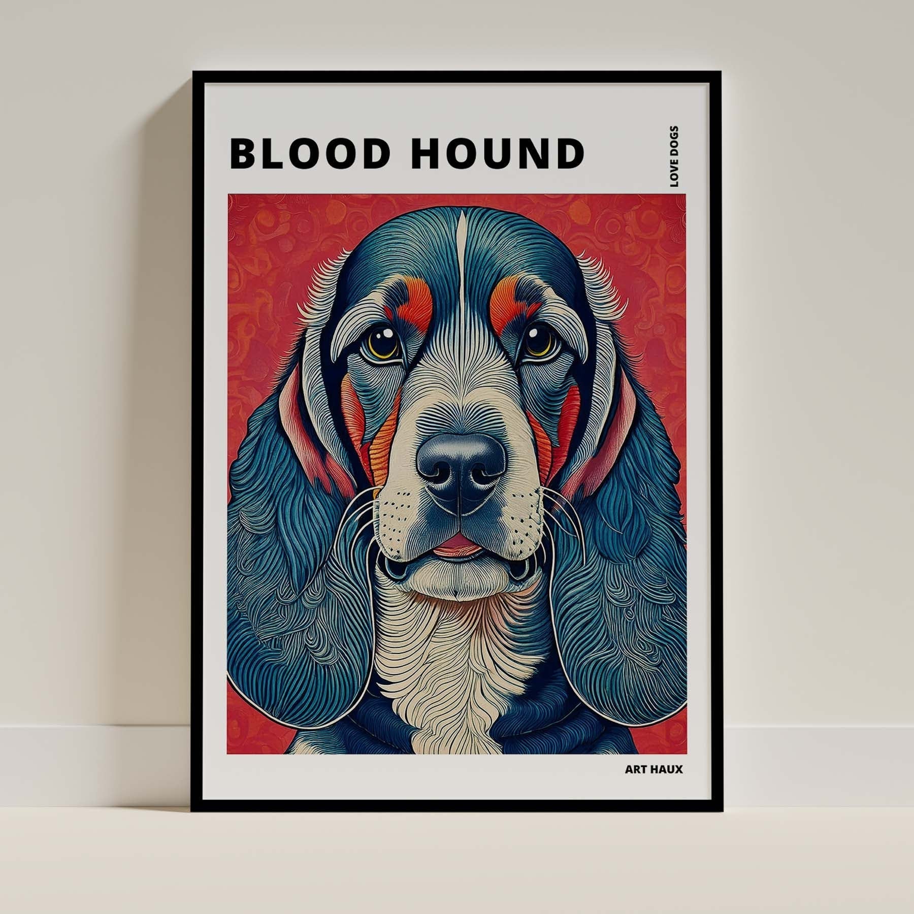Bloodhound Dog Art Print Unframed Vol 1 | 11 Unique Designs | Wall Art Gift for Dog Lovers | Dogsy & Co