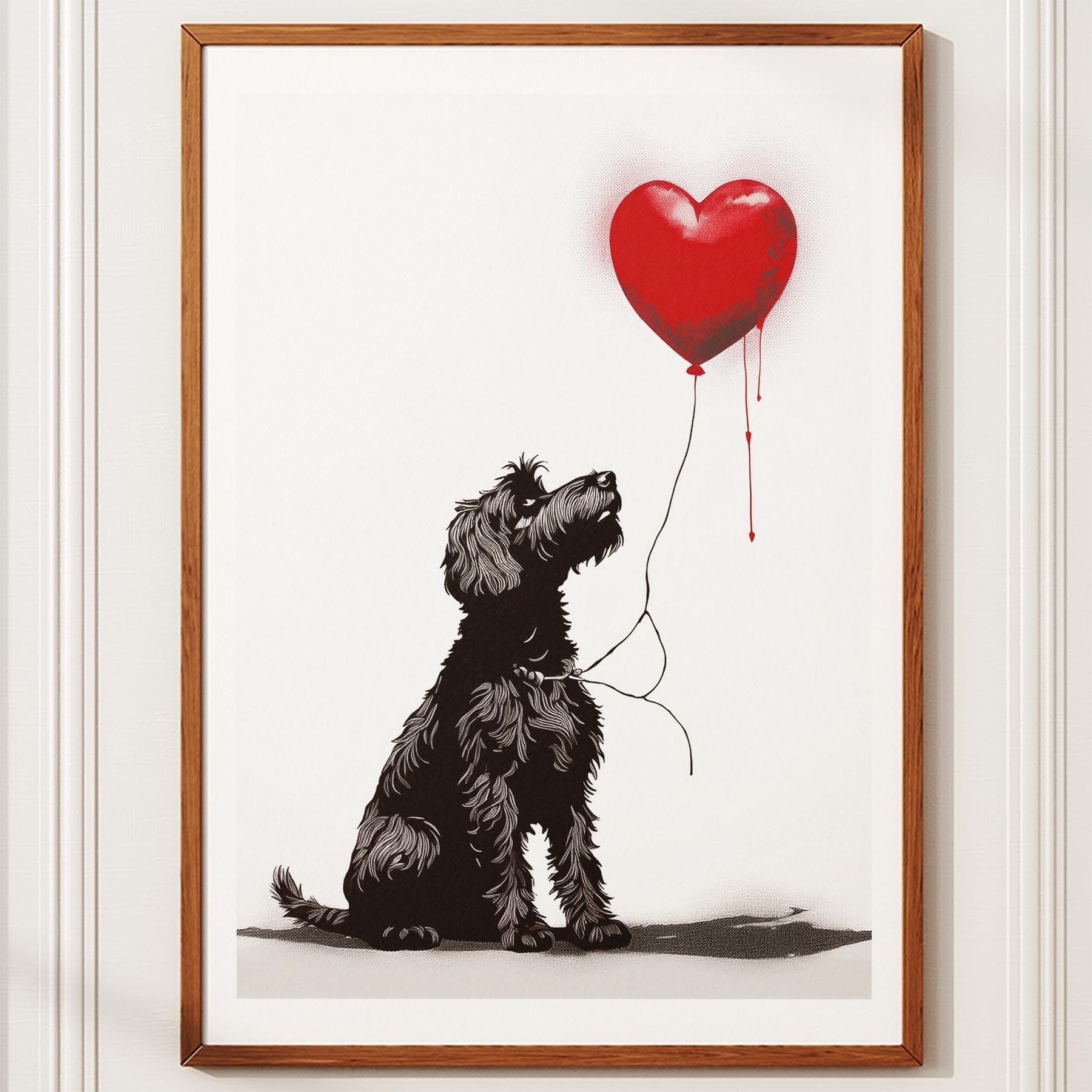 Black Russian Terrier DOGSY Series inspired by the Art of Banksy image 10