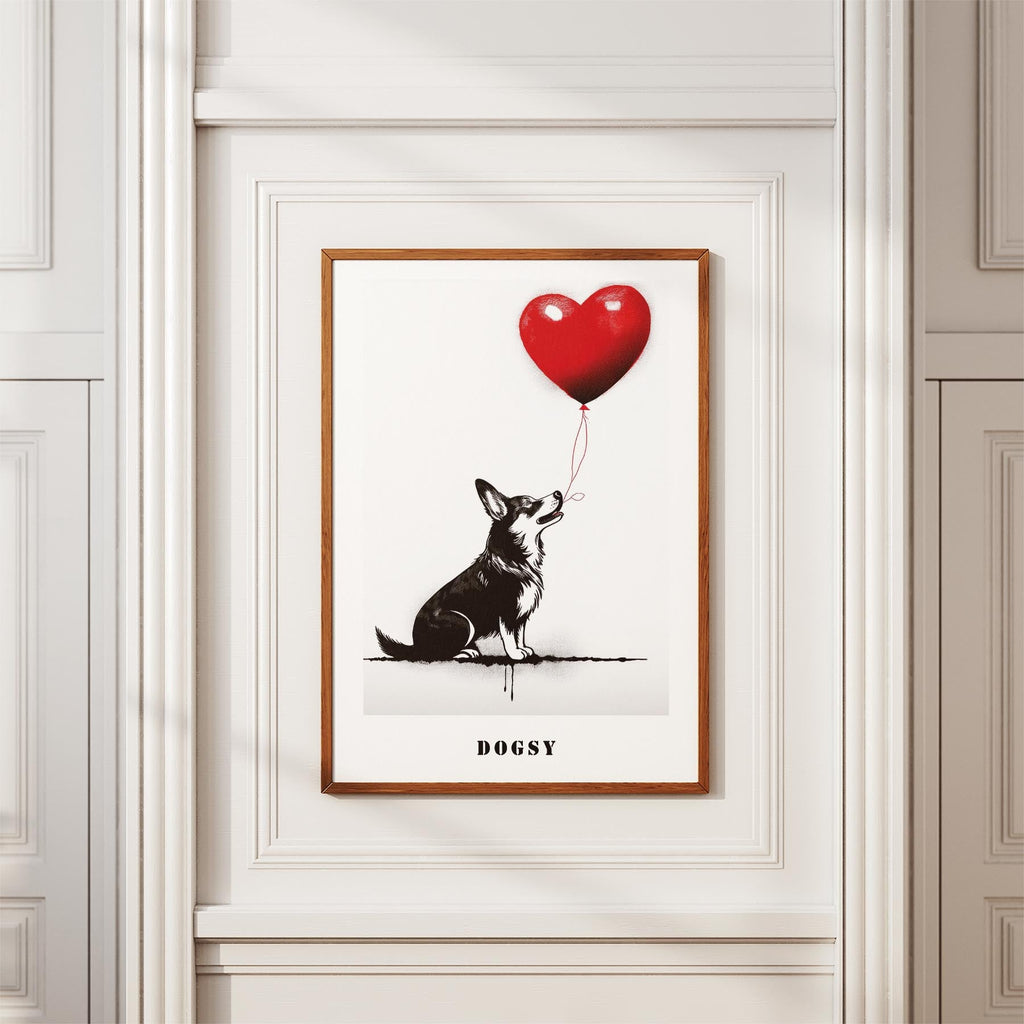 Corgi DOGSY Series inspired by the Art of Banksy with text Dogsy image 3