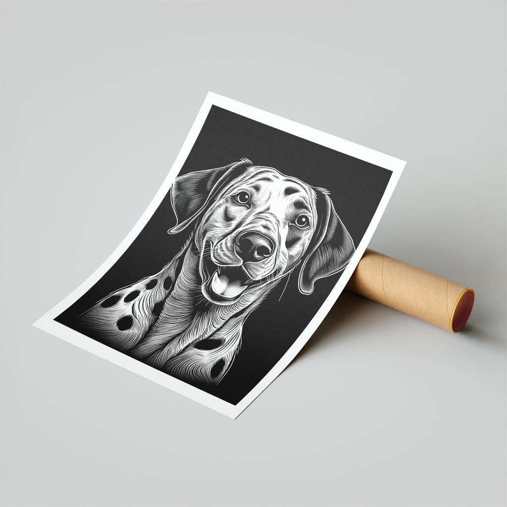 Dalmatian Line Dog Series in Black and White image 6