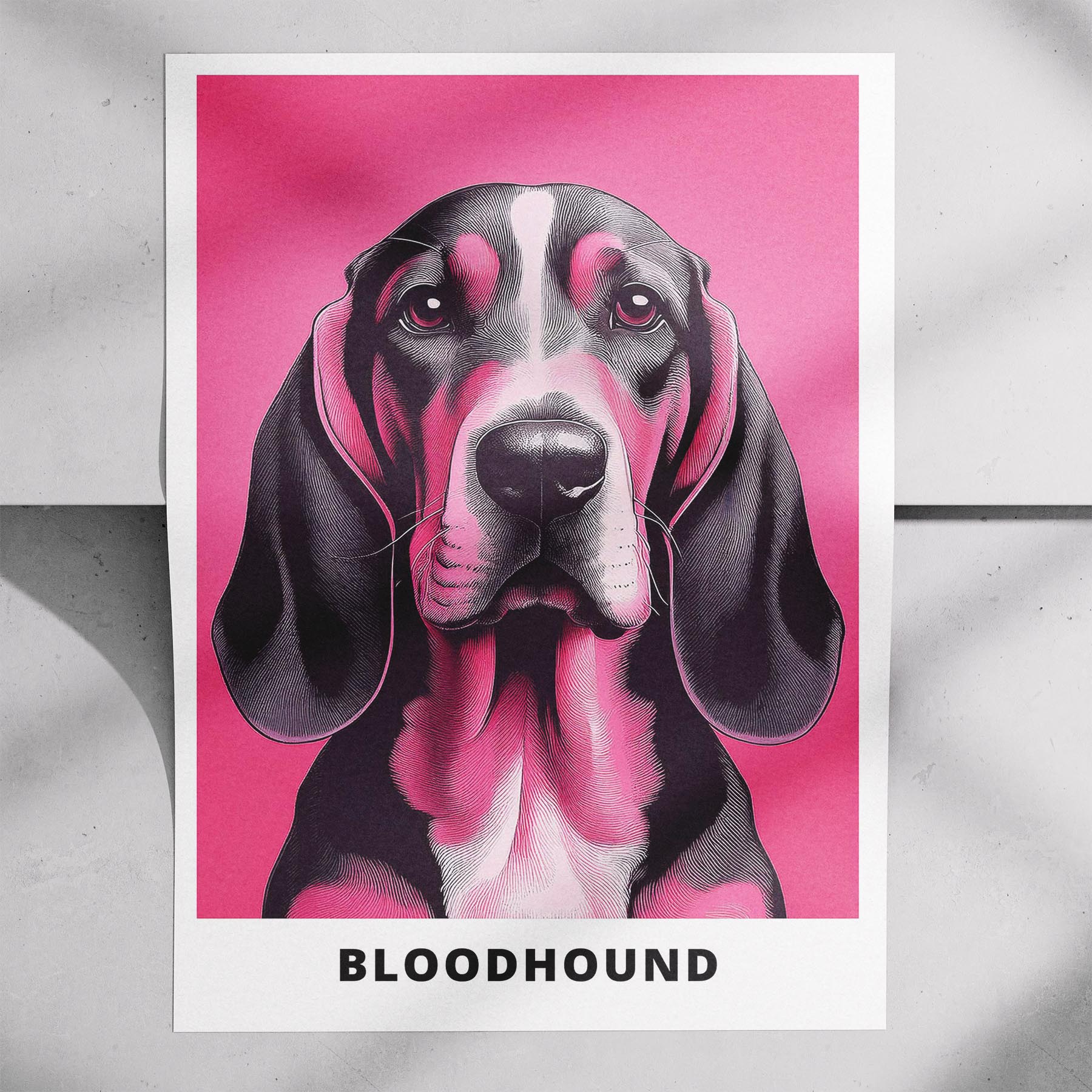 Bloodhound Pink and Black Dog Series image 7