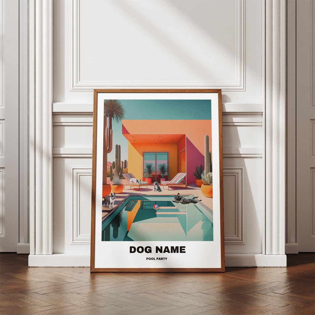 Boston Terrier Custom Pool Party WITH TEXT image 4