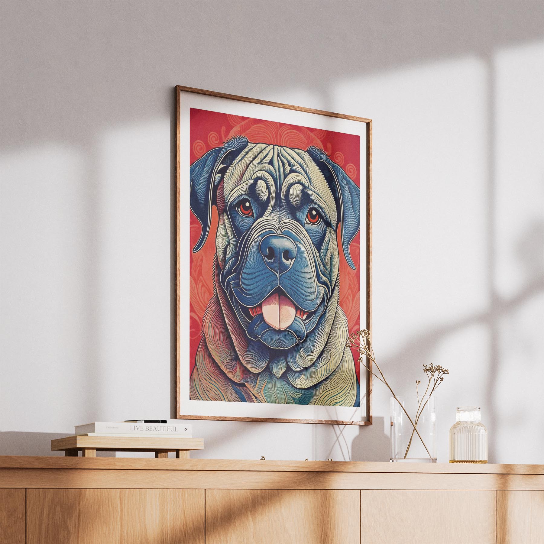 Dogue de Bordeaux Hokusai Japanese Inspired Dog Series image 5