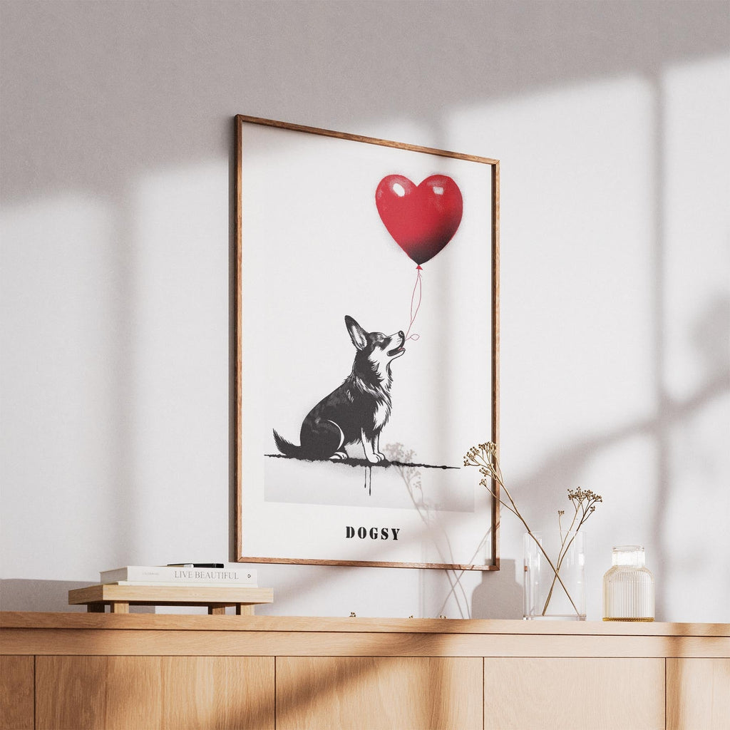 Corgi DOGSY Series inspired by the Art of Banksy with text Dogsy image 5