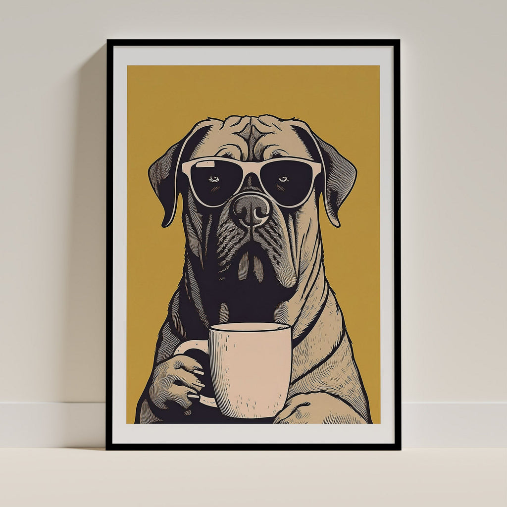 Bullmastiff Chillin Coffee Dog image 0