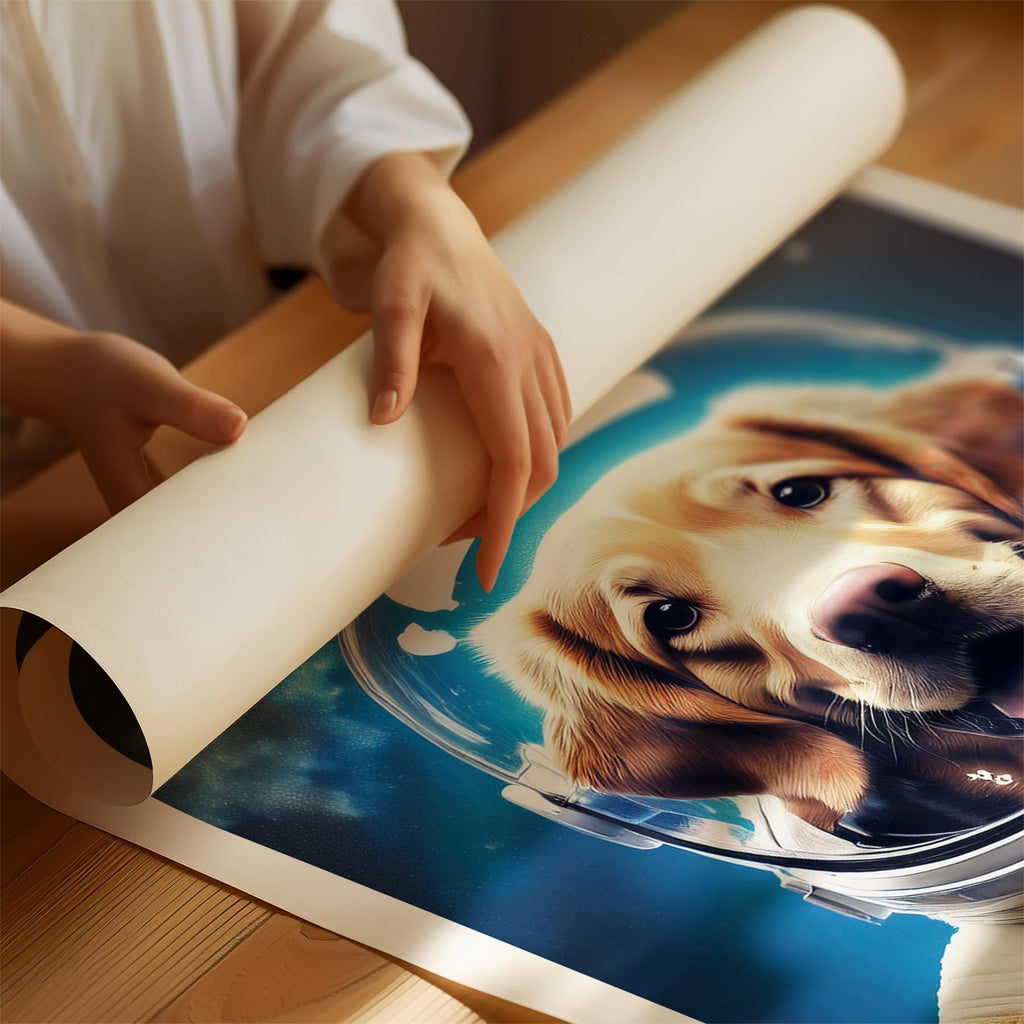 Curly Coated Retriever Astronaut Dog Series image 1