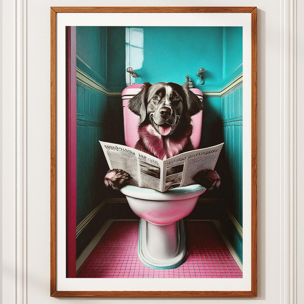 Golden Retriever Toilet Dogs PInk and Turquise image 10