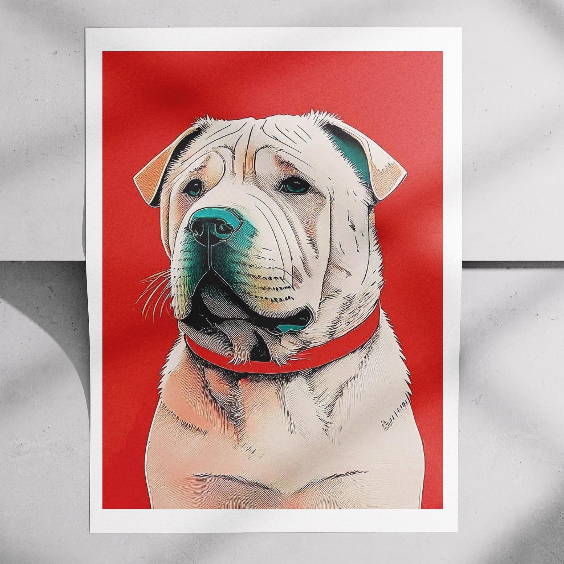 Shar Pei Red Dog Series image 7
