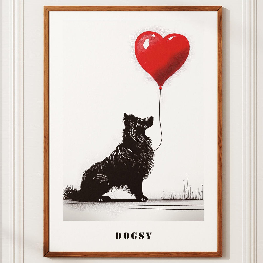 Shetland Sheepdog DOGSY Series inspired by the Art of Banksy with text Dogsy image 10