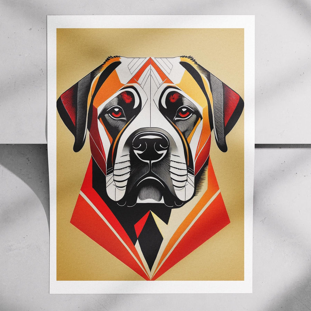 Bullmastiff Geometric Orange Series image 7