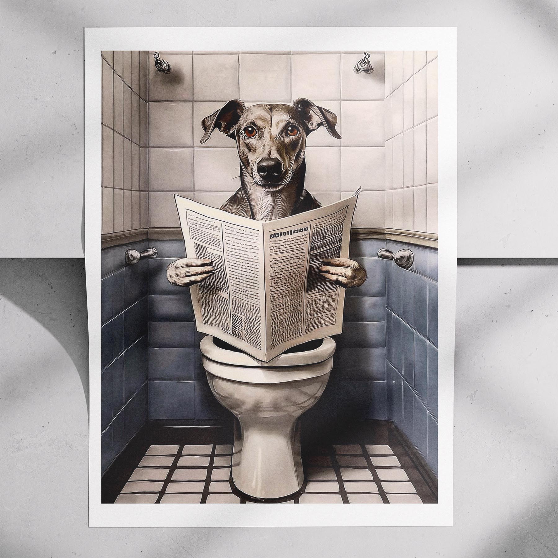 Greyhound Toilet Humour Dog Series 3 image 7