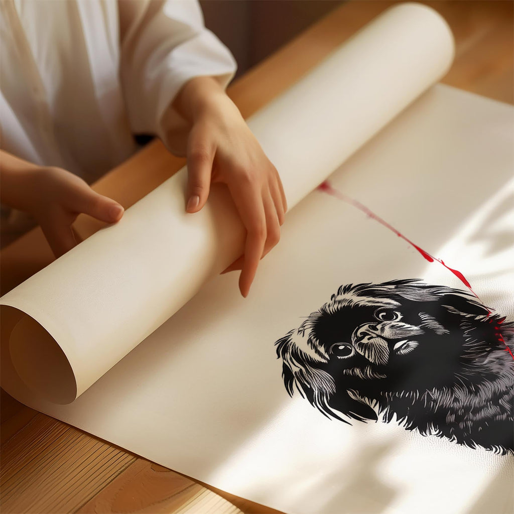 Pekingese DOGSY Series inspired by the Art of Banksy with text Dogsy image 1