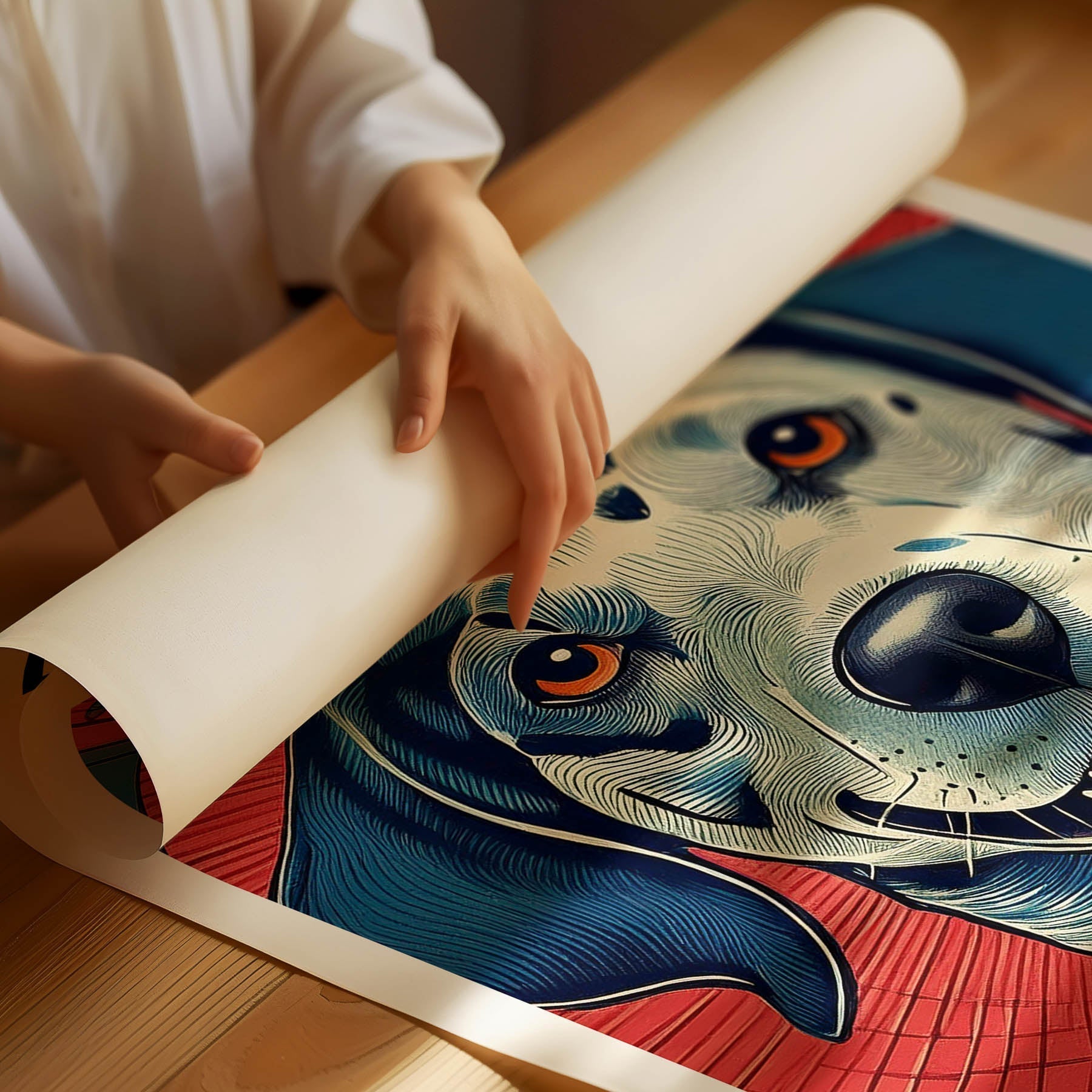 Dalmatian Hokusai Japanese Inspired Dog Series with Text image 1