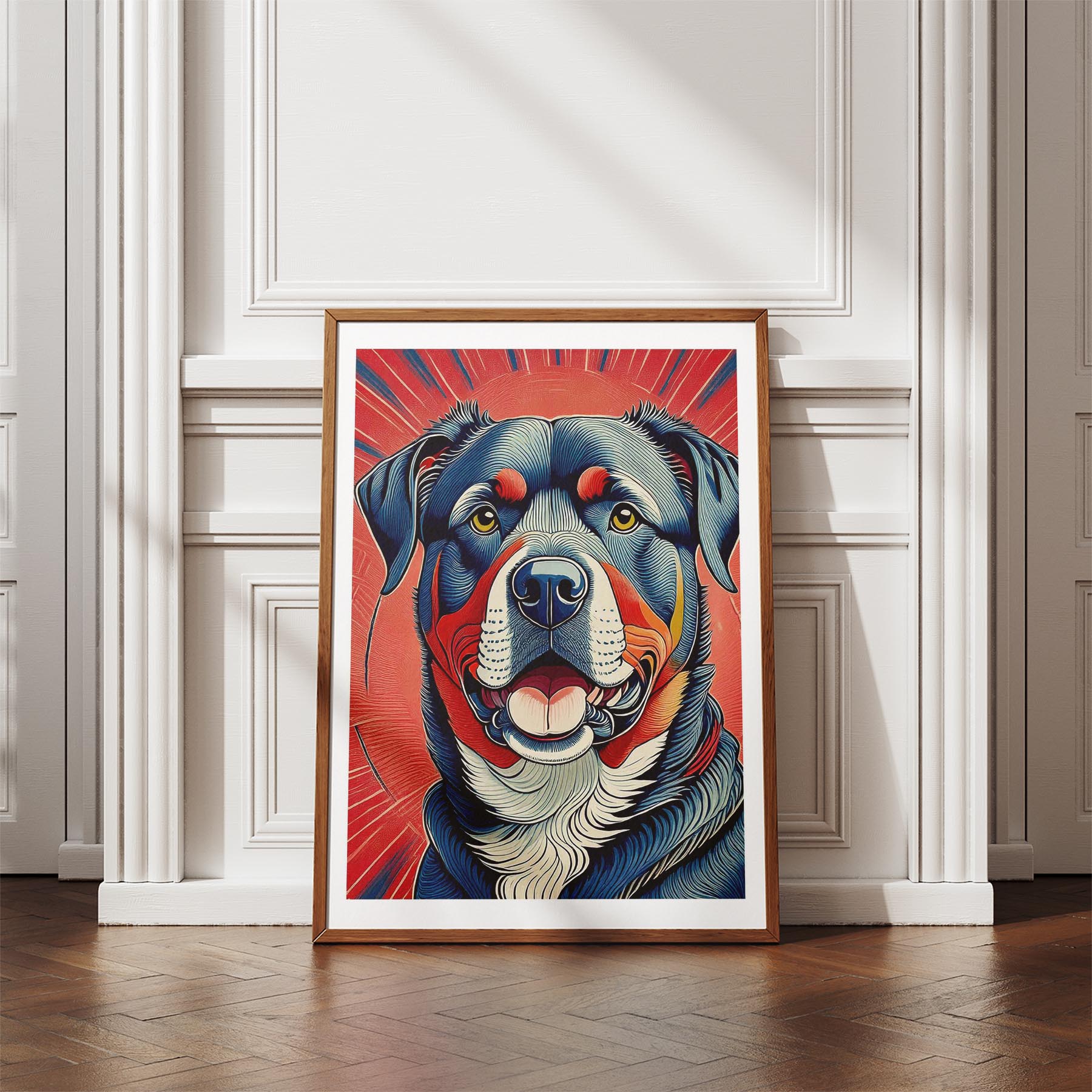 Rottweiler Hokusai Japanese Inspired Dog Series image 4