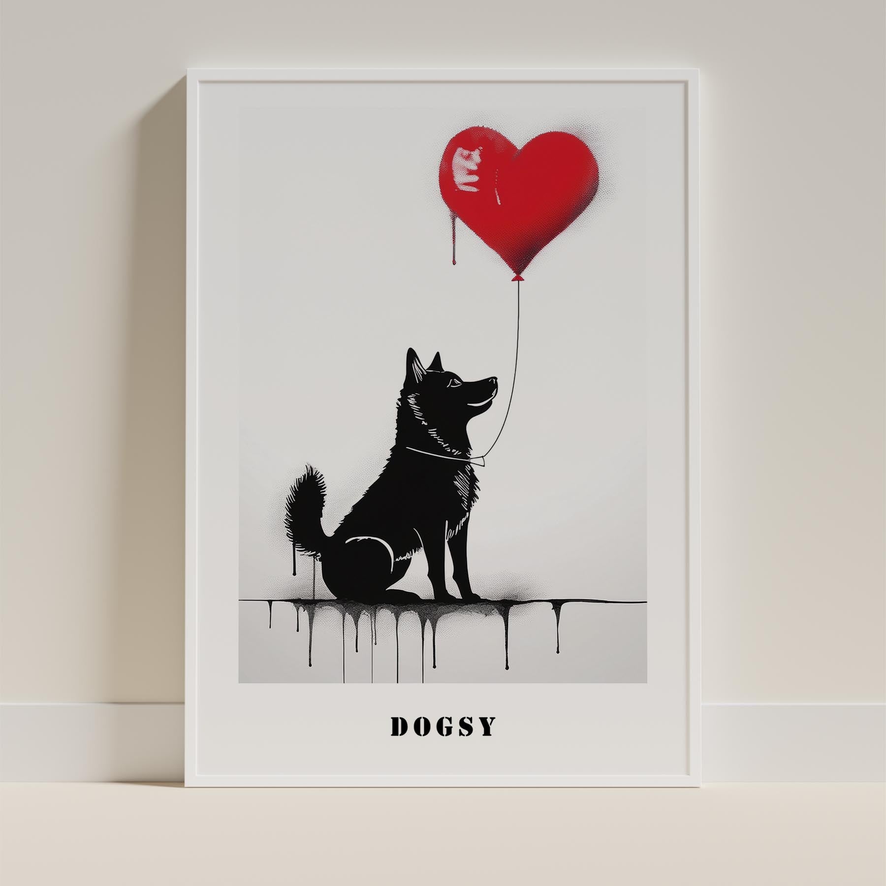 Shiba DOGSY Series inspired by the Art of Banksy with text Dogsy image 9