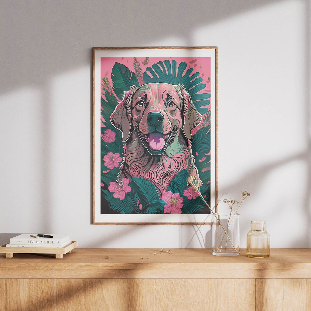 Golden Retriever Flowery Dog image 8
