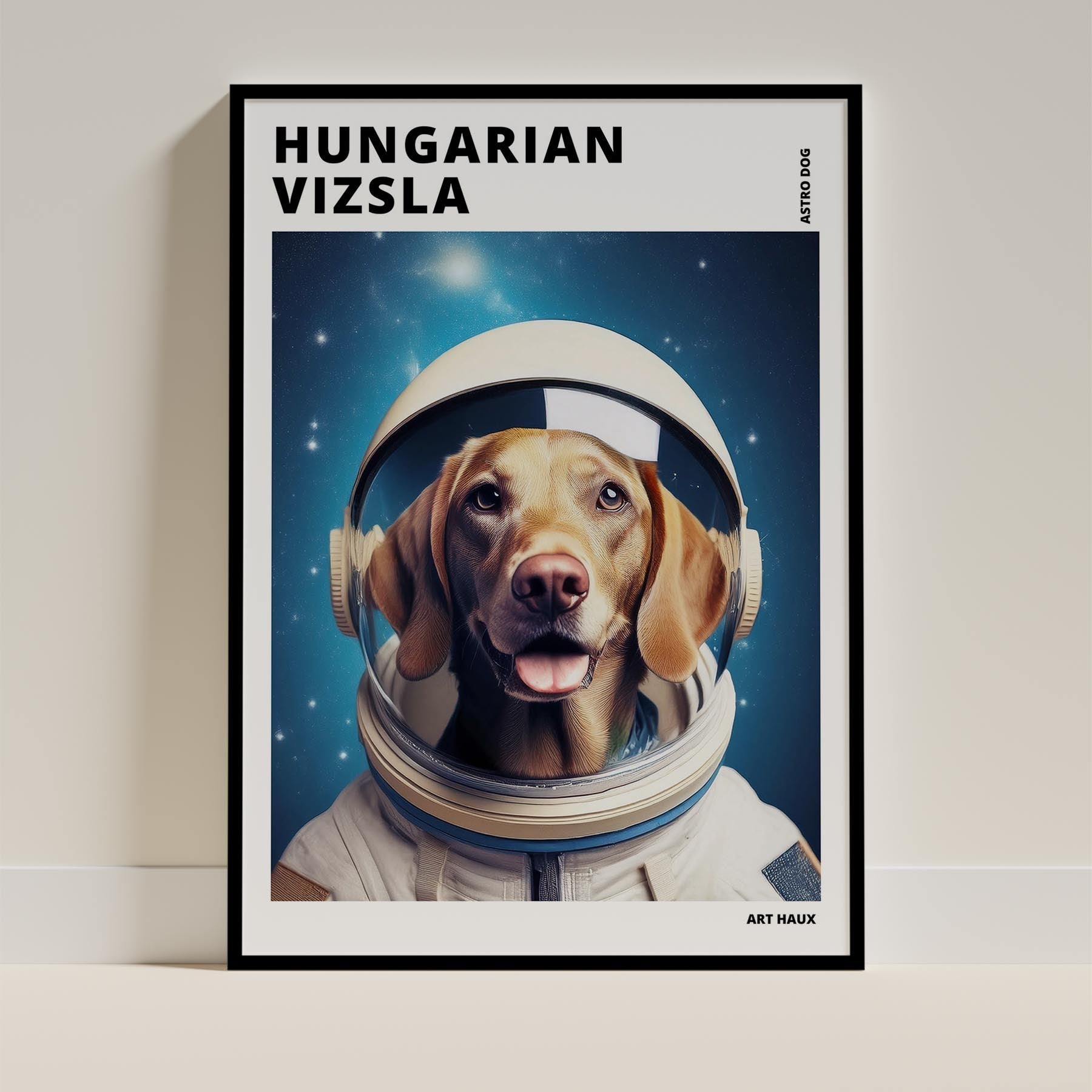 Hungarian Vizsla Astronaut Dog Series with Text Astro Dog image 11