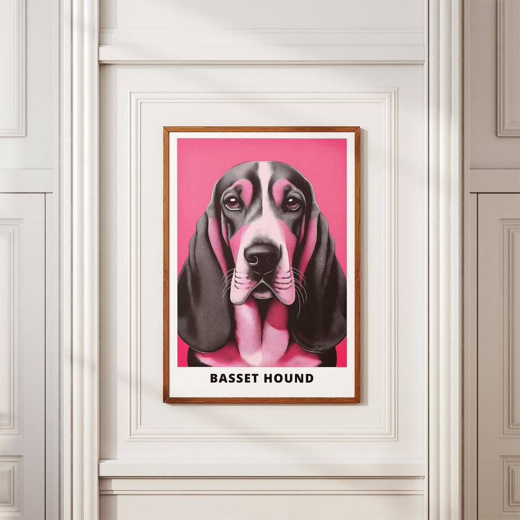 Basset Hound Pink and Black Dog Series 1 image 3