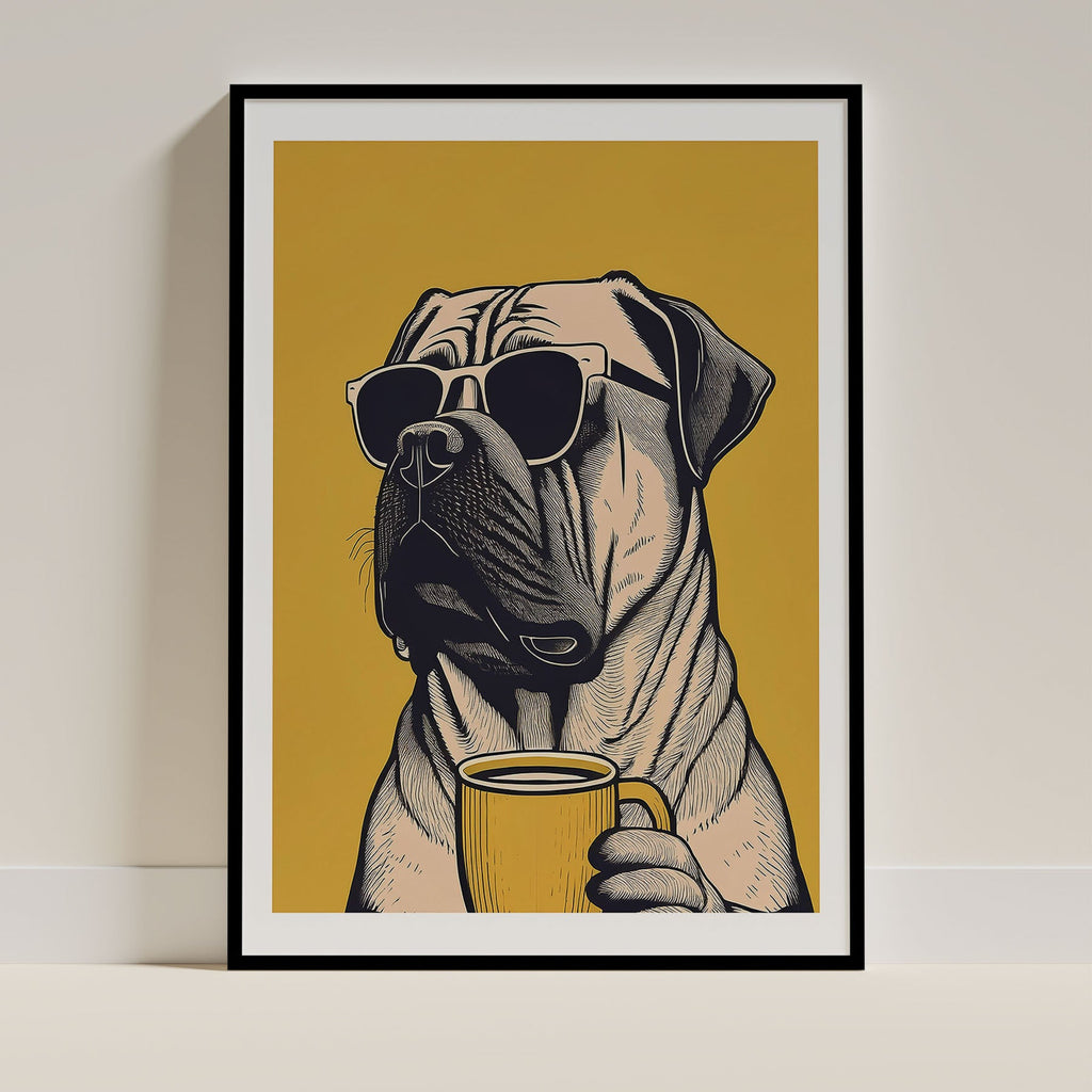 Bull Mastiff Chillin Coffee Dog image 0