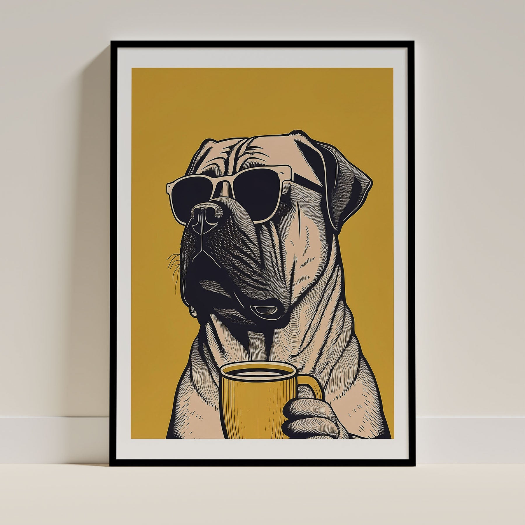 Bull Mastiff Chillin Coffee Dog image 0