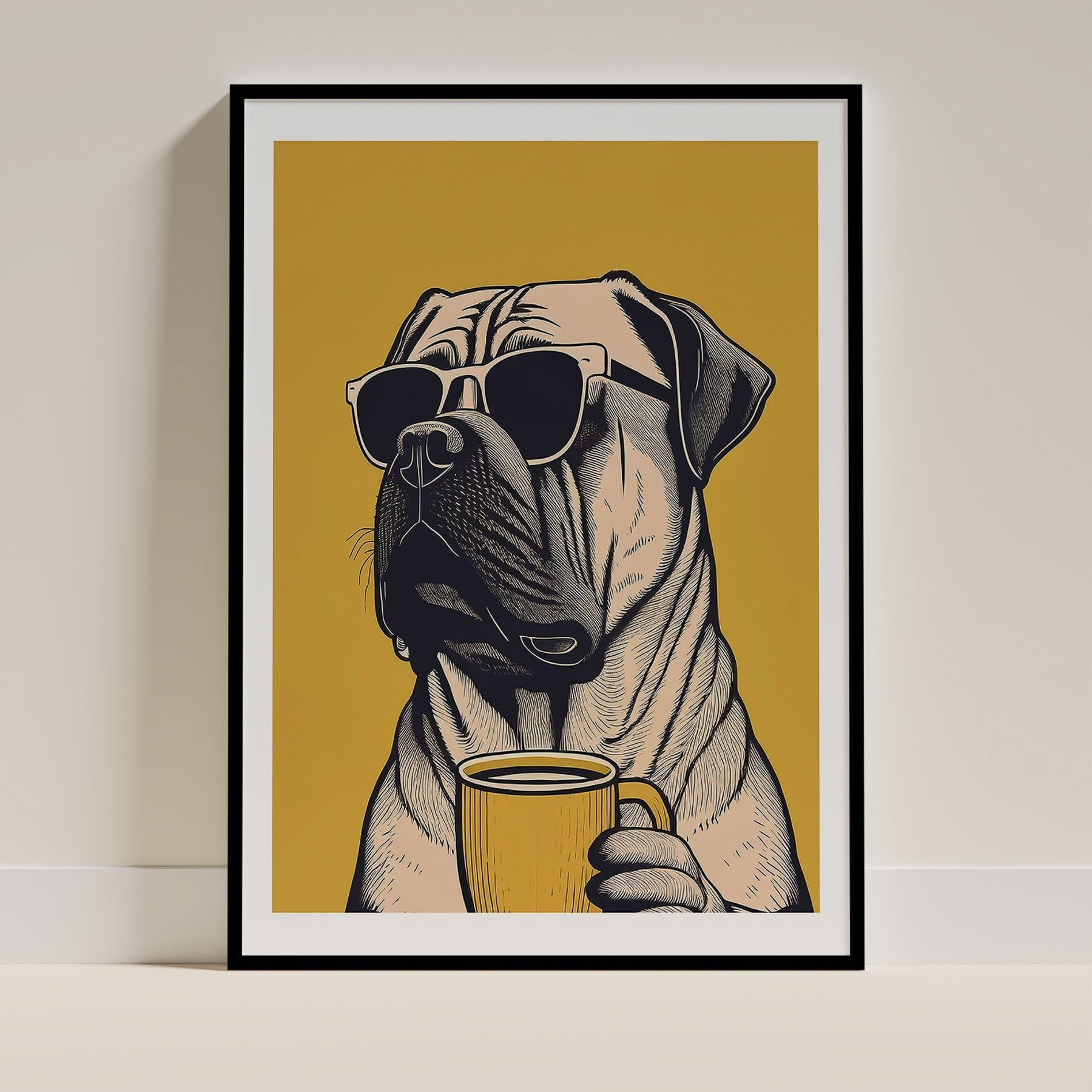 Bull Mastiff Dog Art Print Unframed | 2 Unique Designs | Wall Art Gift for Dog Lovers | Dogsy & Co