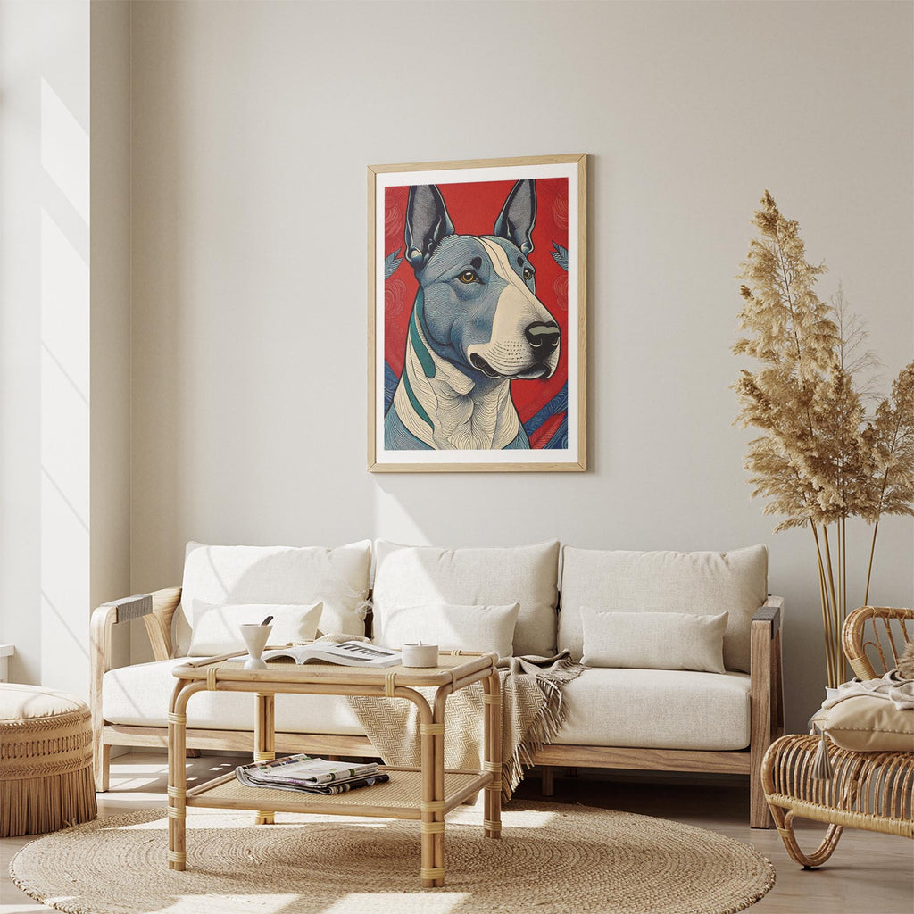 Bull Terrier Hokusai Japanese Inspired Dog Series 5 image 2