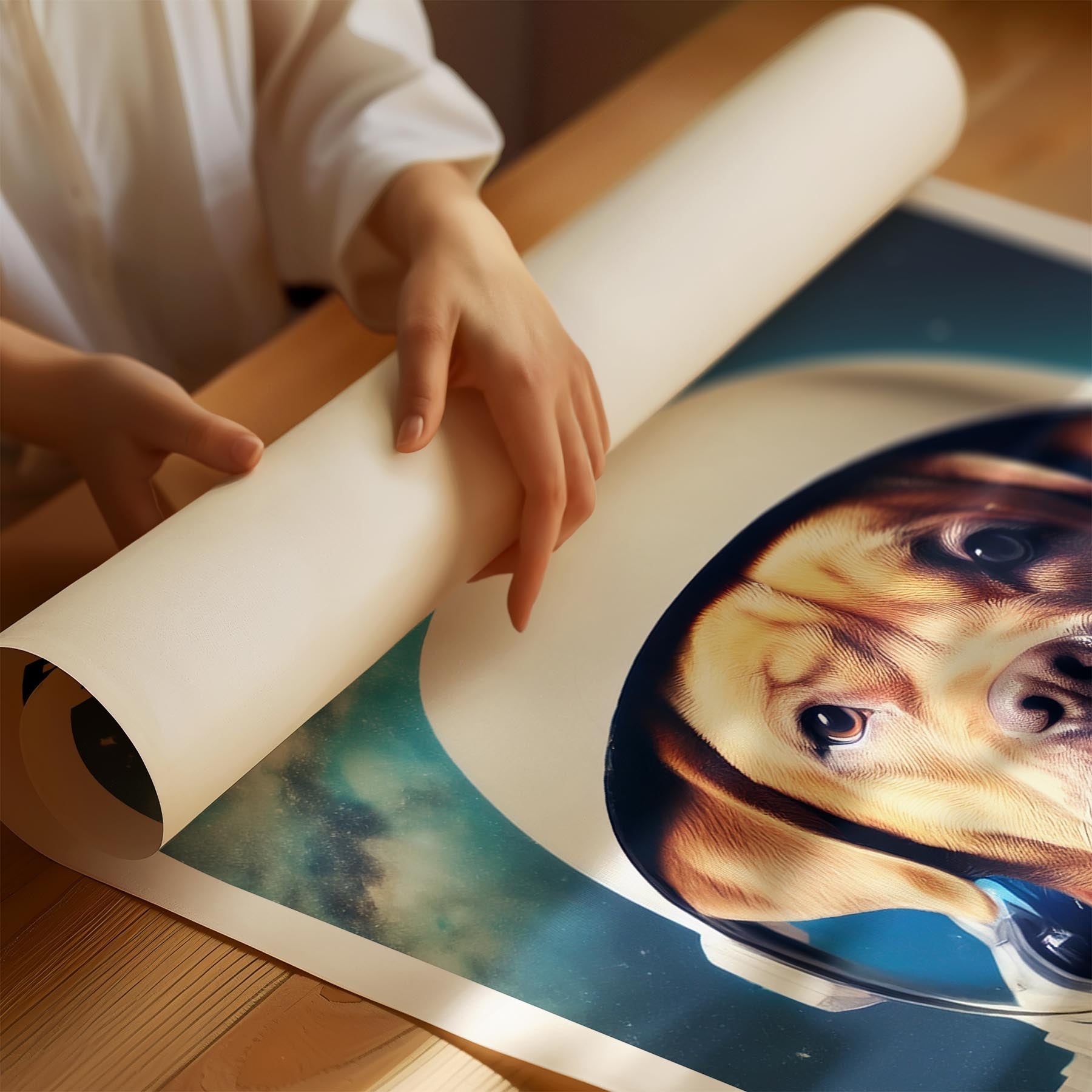 Dogue de Bordeaux Astronaut Dog Series with Text Astro Dog image 1