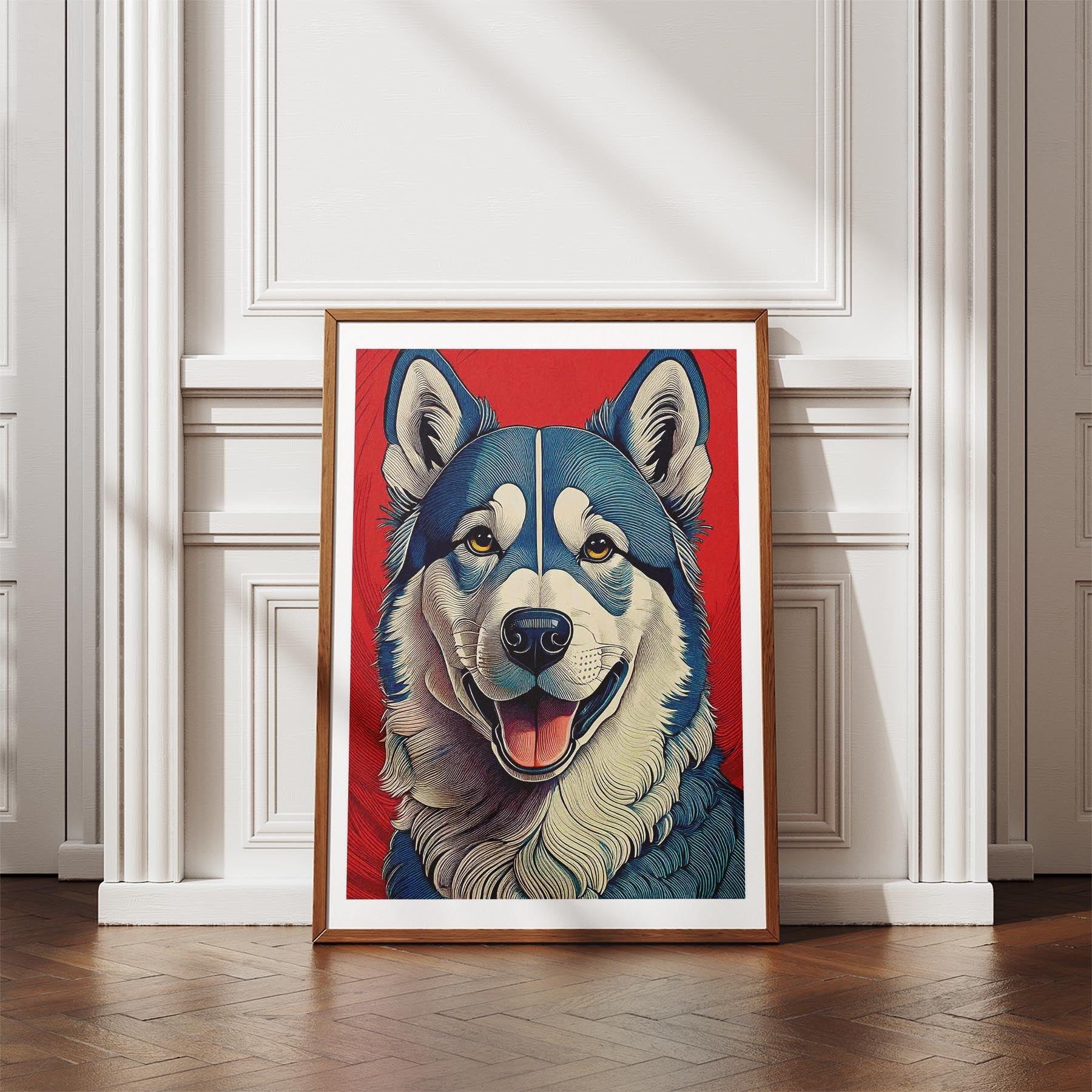 Alaskan Malamute Hokusai Japanese Inspired Dog Series image 4