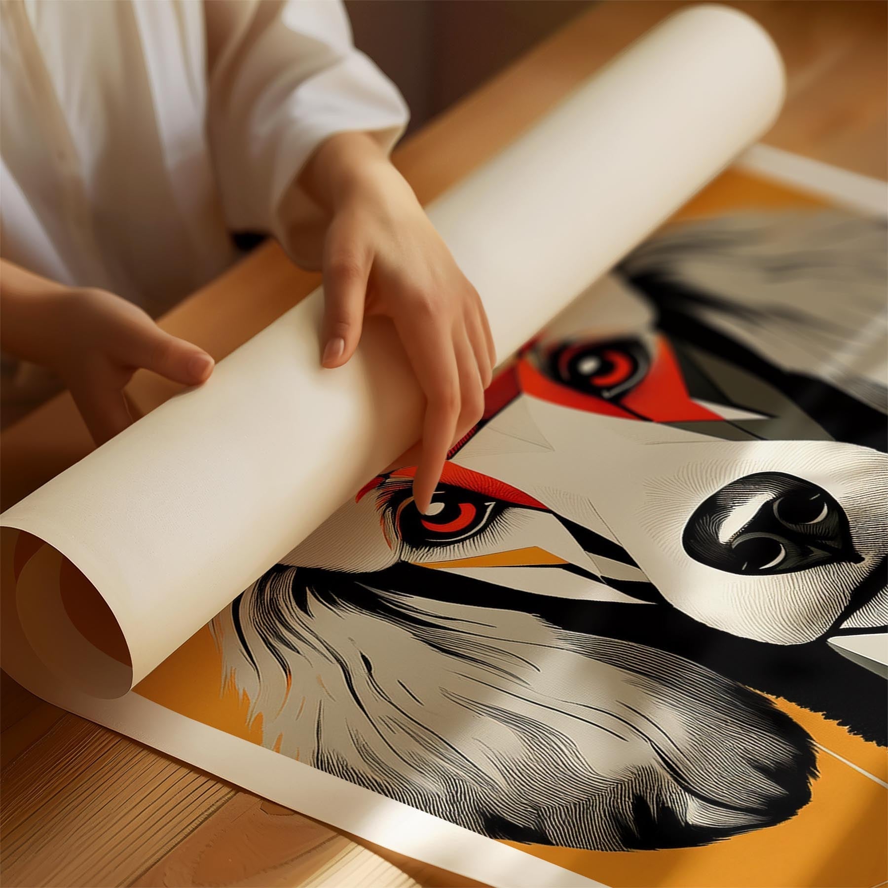 Poodle Geometric Orange Series image 1