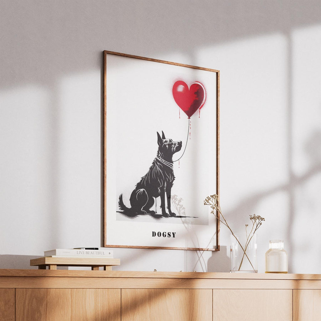 Cattle Dog DOGSY Series inspired by the Art of Banksy with text Dogsy image 5