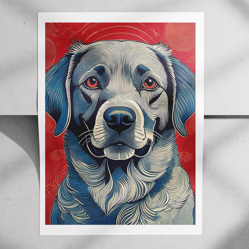 Labrador Retriever Hokusai Japanese Inspired Dog Series 3 image 7