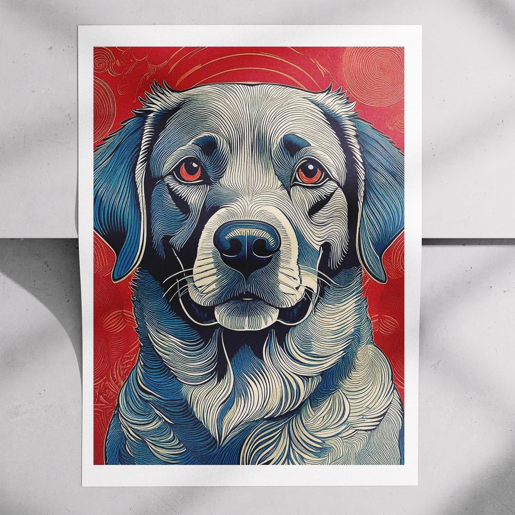 Labrador Retriever Hokusai Japanese Inspired Dog Series 3 image 7