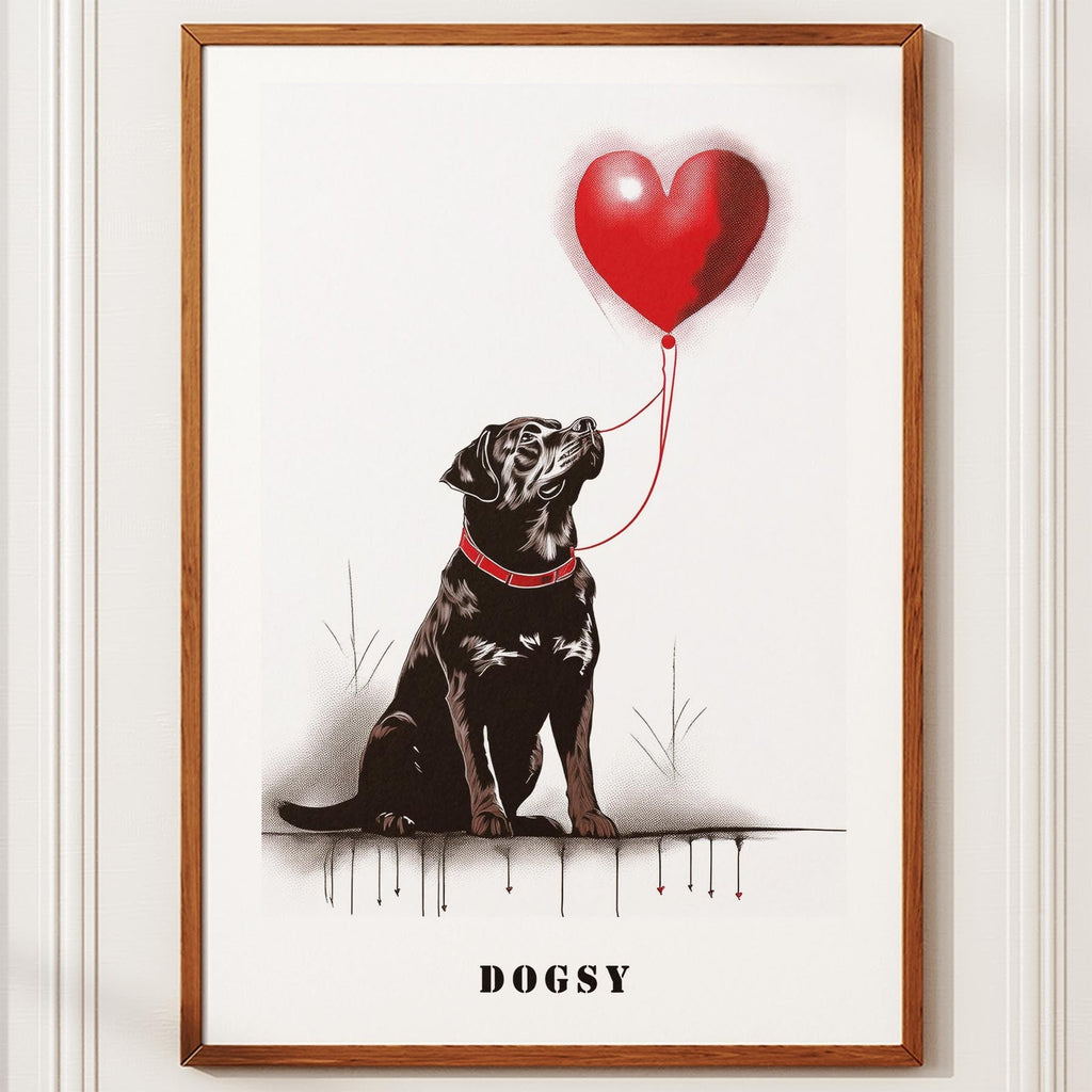 Rottweiler DOGSY Series inspired by the Art of Banksy with text Dogsy image 10