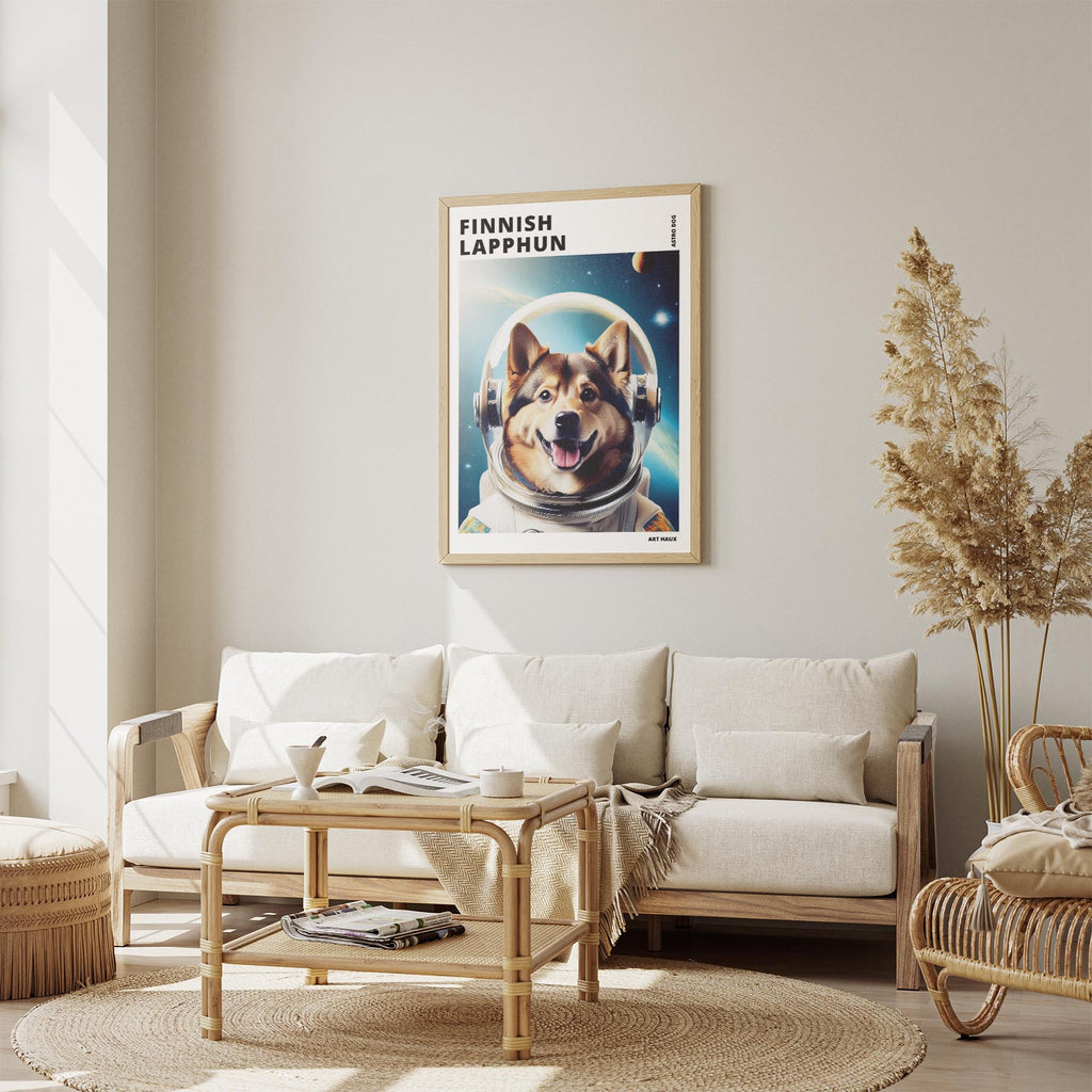 Finnish Lapphund Astronaut Dog Series with Text Astro Dog image 2