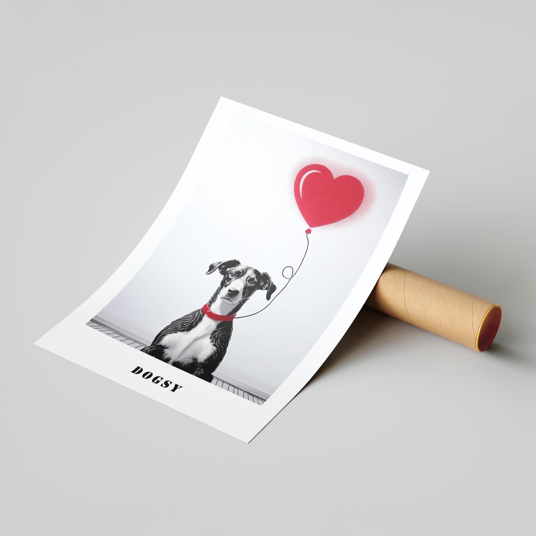 Whippet DOGSY Series inspired by the Art of Banksy with text Dogsy image 6