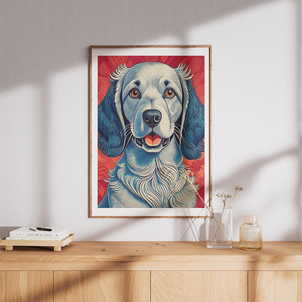 English Setter Hokusai Japanese Inspired Dog Series image 8