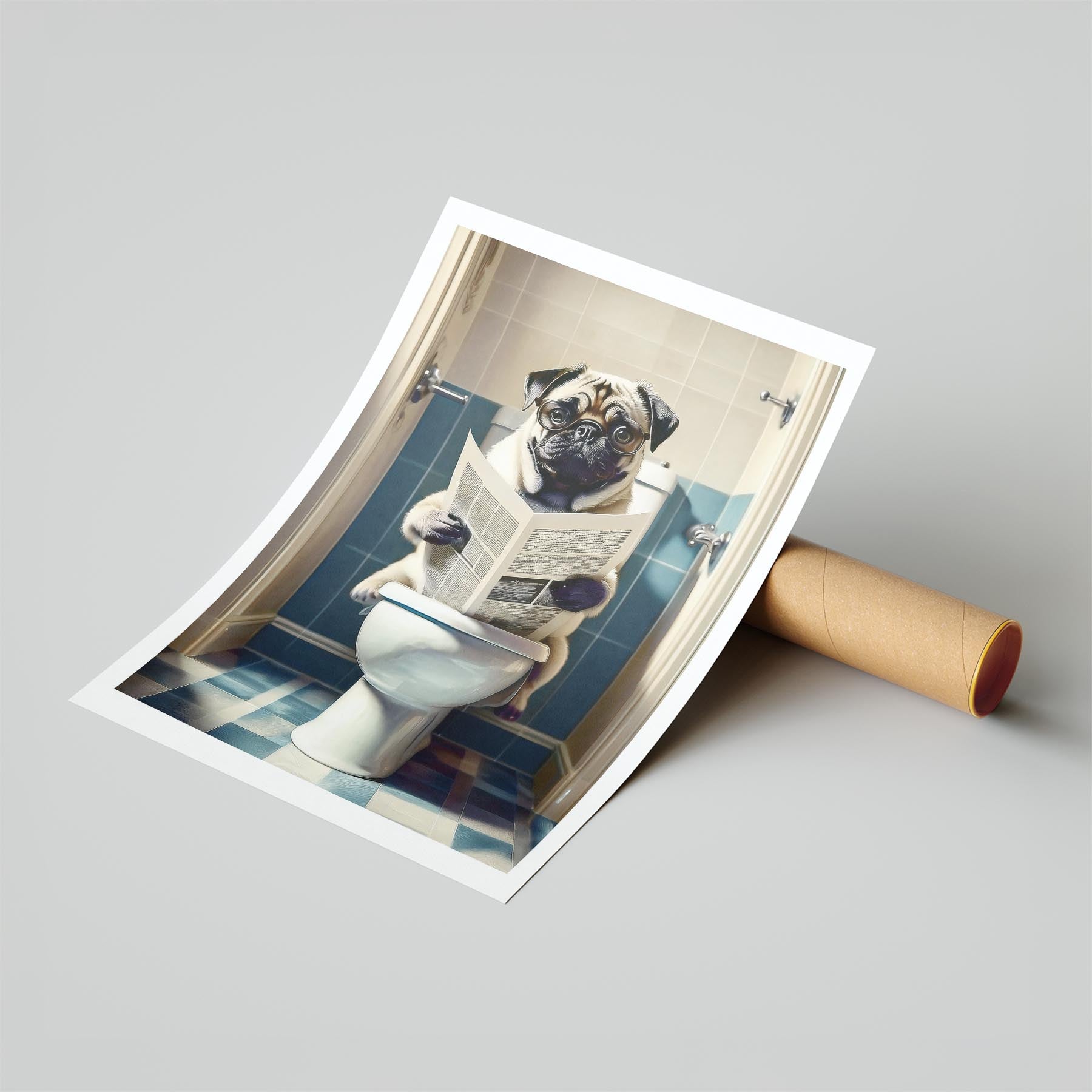 Pug Toilet Humour Dog Series 1 image 6