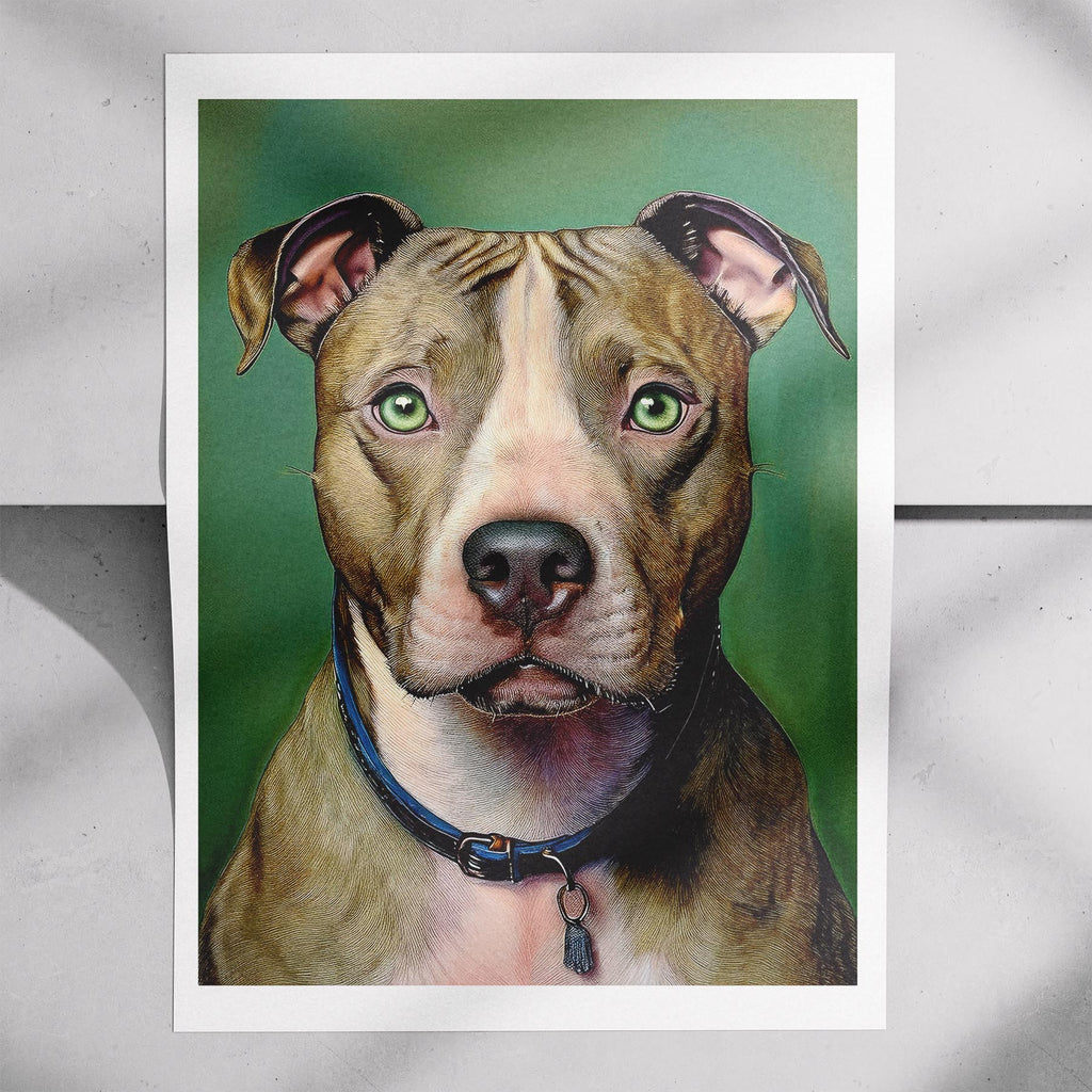 American Pitbull Terrier Green Painted Series image 7