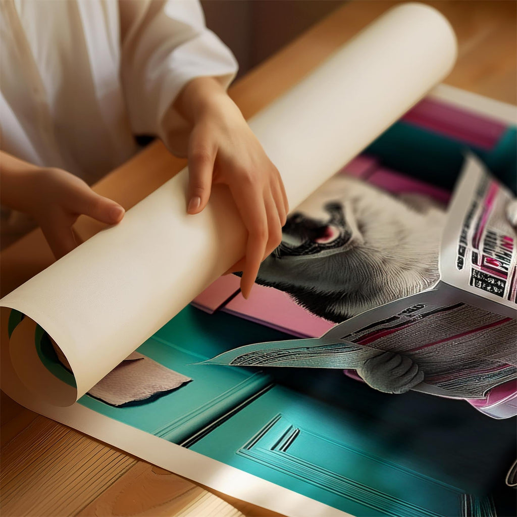 Akita Inu Toilet Dogs PInk and Turquise image 1