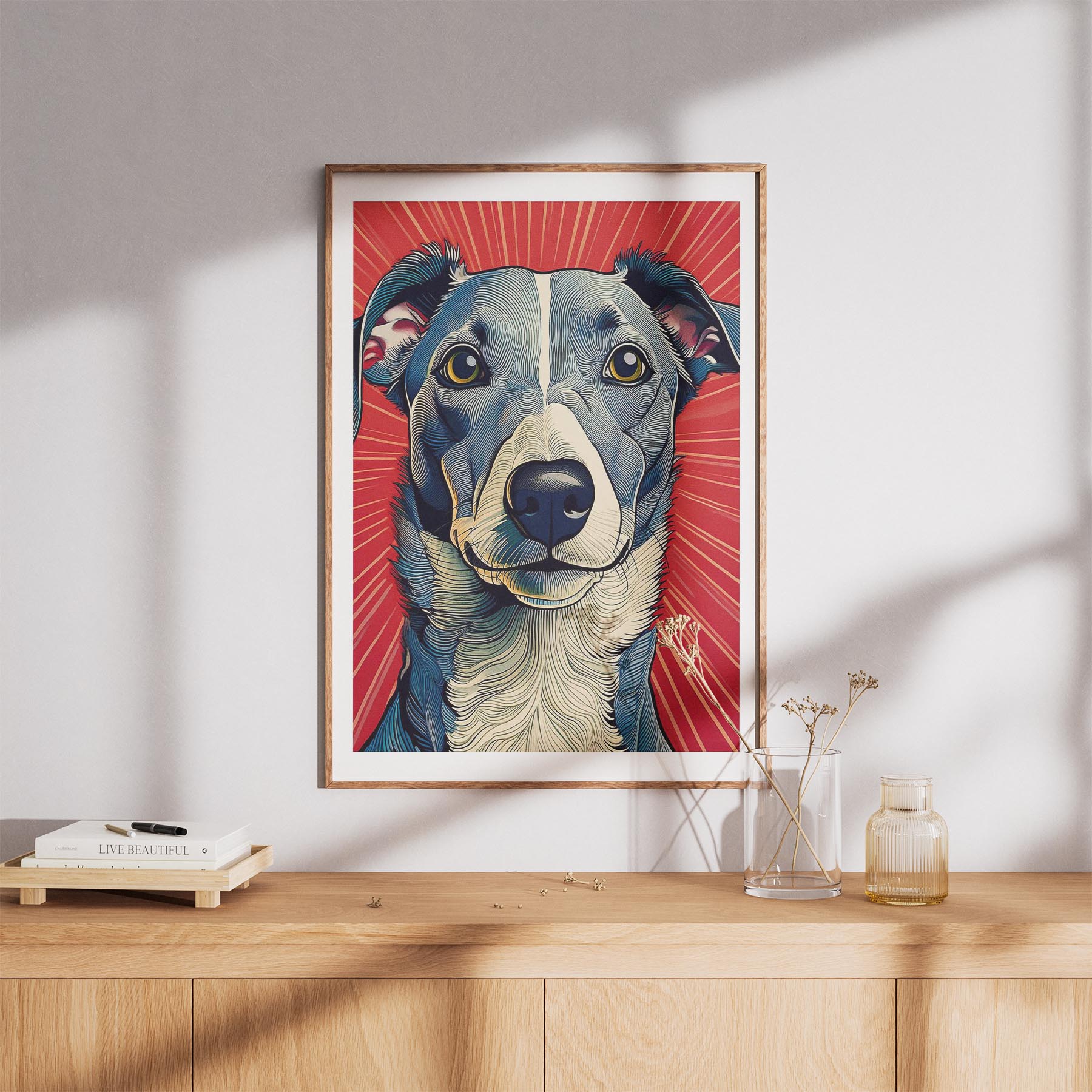 Whippet Hokusai Japanese Inspired Dog Series image 8