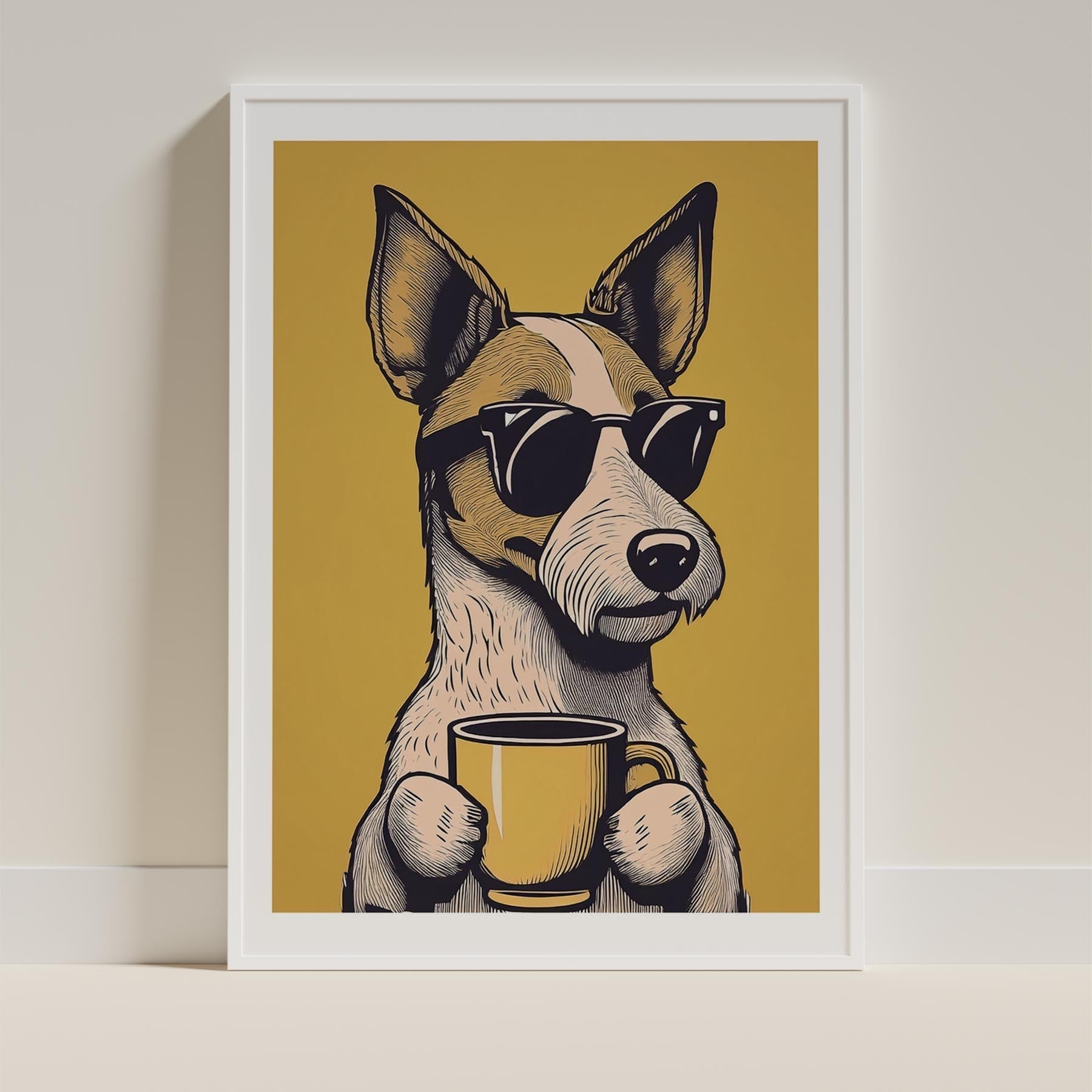 Fox Terrier Chillin Coffee Dog image 9