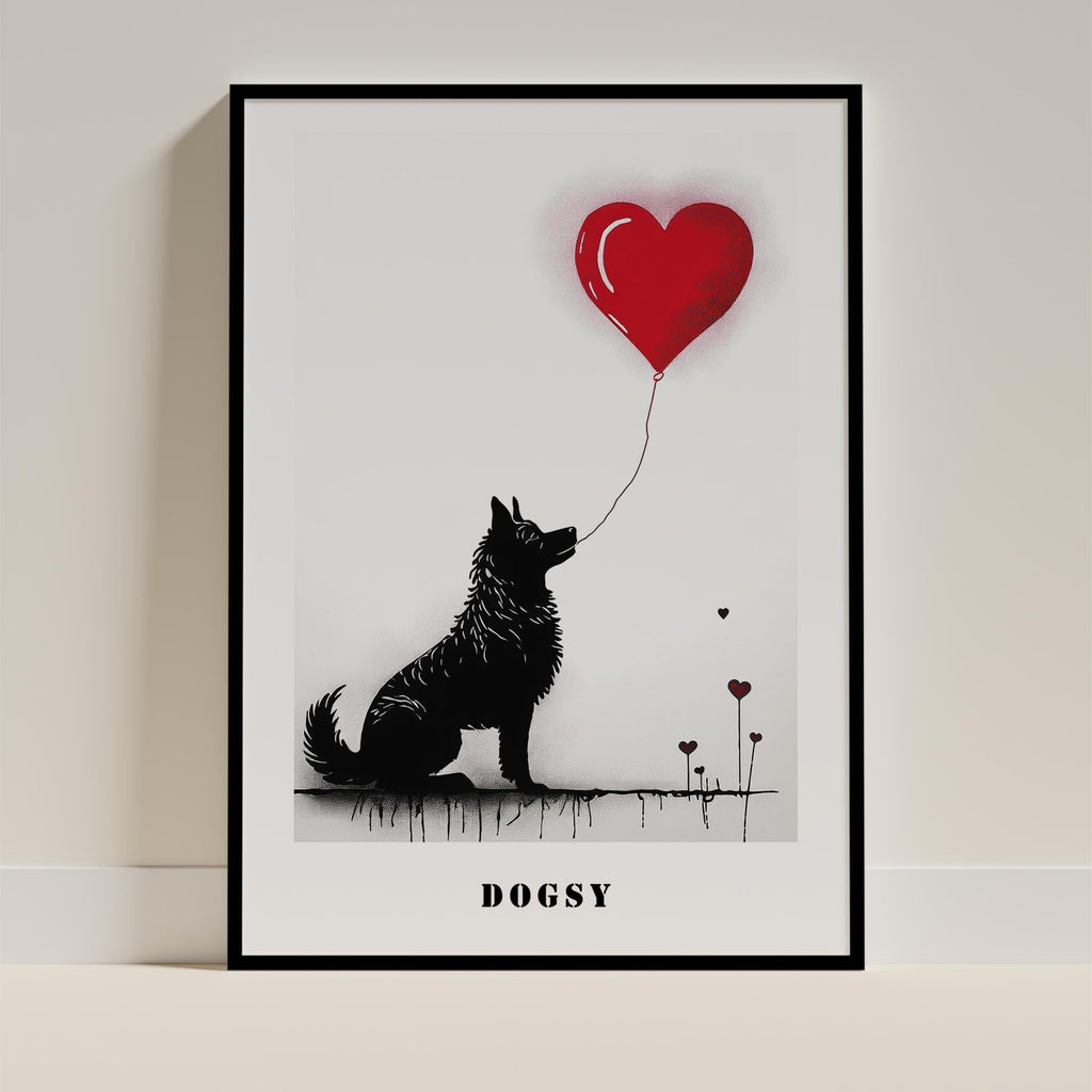 German Spitz DOGSY Series inspired by the Art of Banksy with text Dogsy image 11