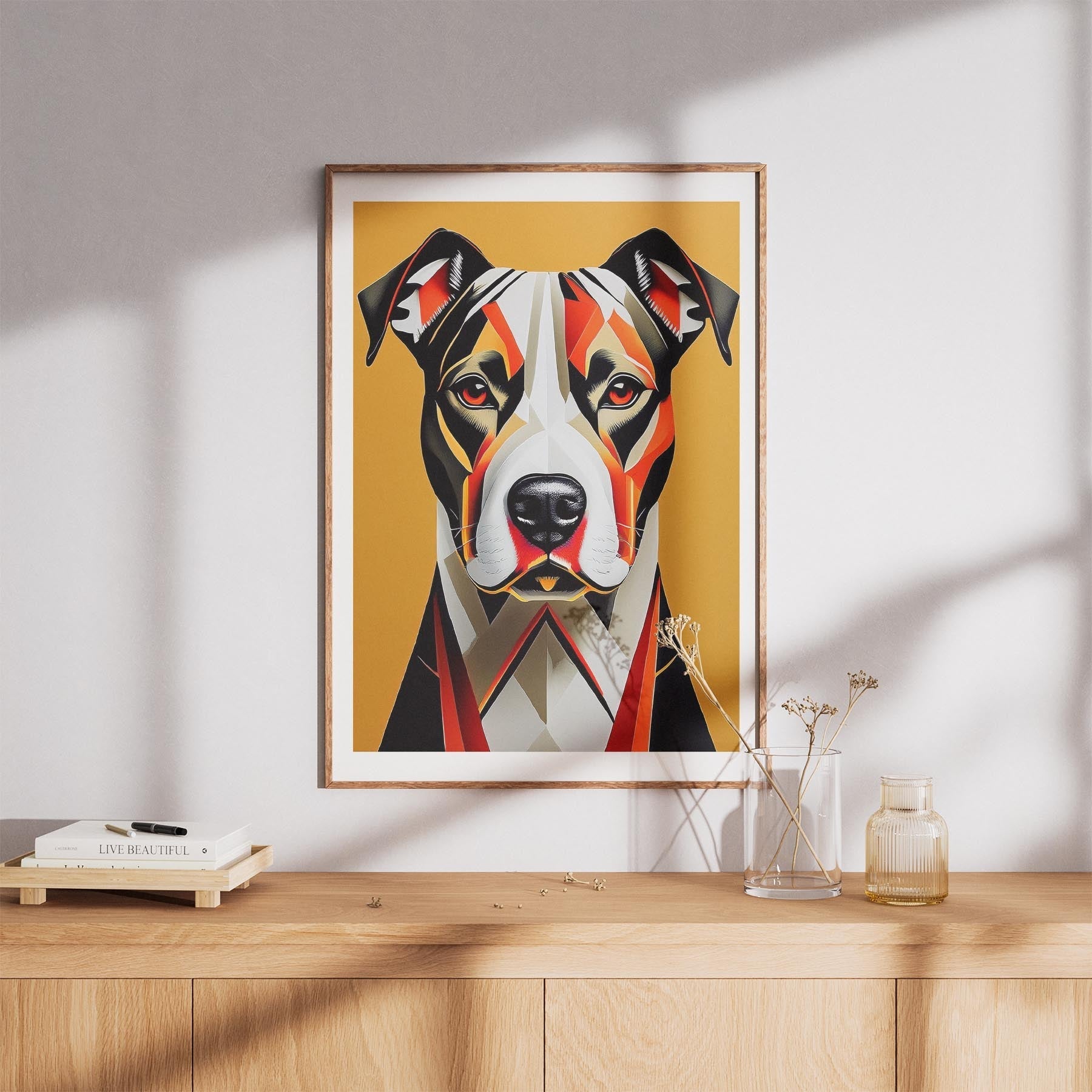 American Staffordshire Terrier Geometric Orange Series image 8