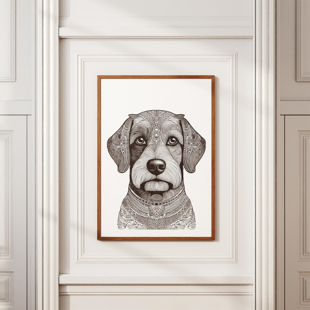 Havanese Mandala Black and White Dog Series image 3