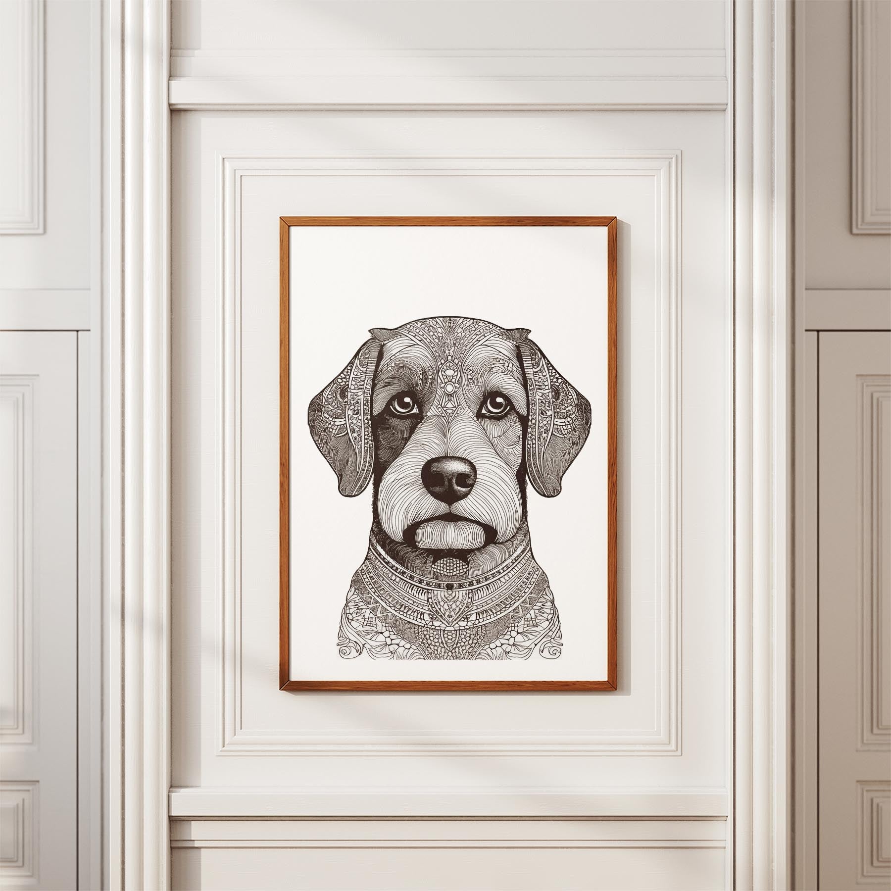 Havanese Mandala Black and White Dog Series image 3