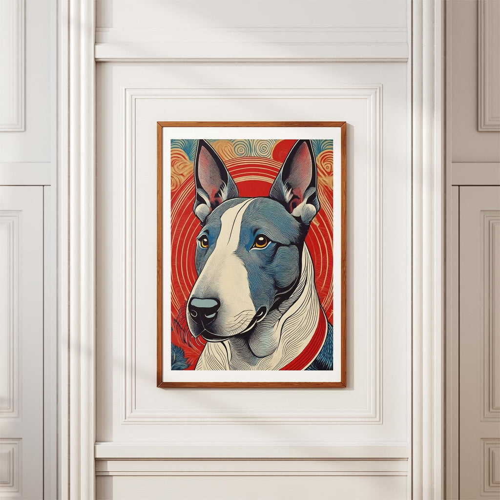 Bull Terrier Hokusai Japanese Inspired Dog Series 4 image 3