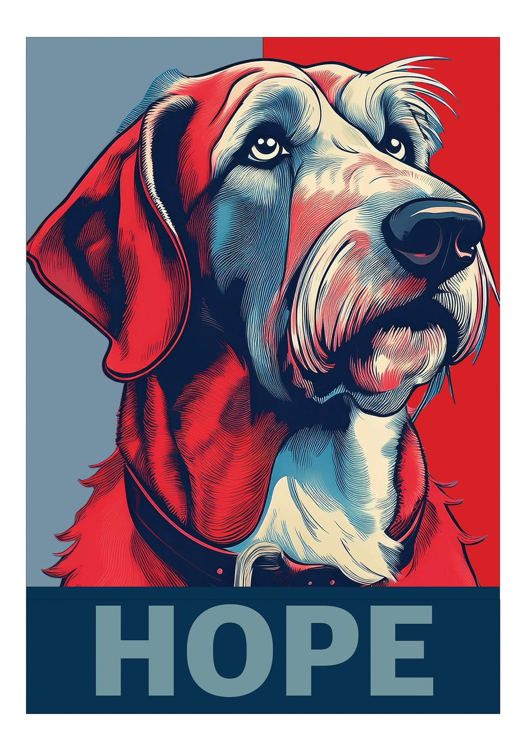 Irish Wolfhound HOPE Series Inspired by the Obama Poster image 8