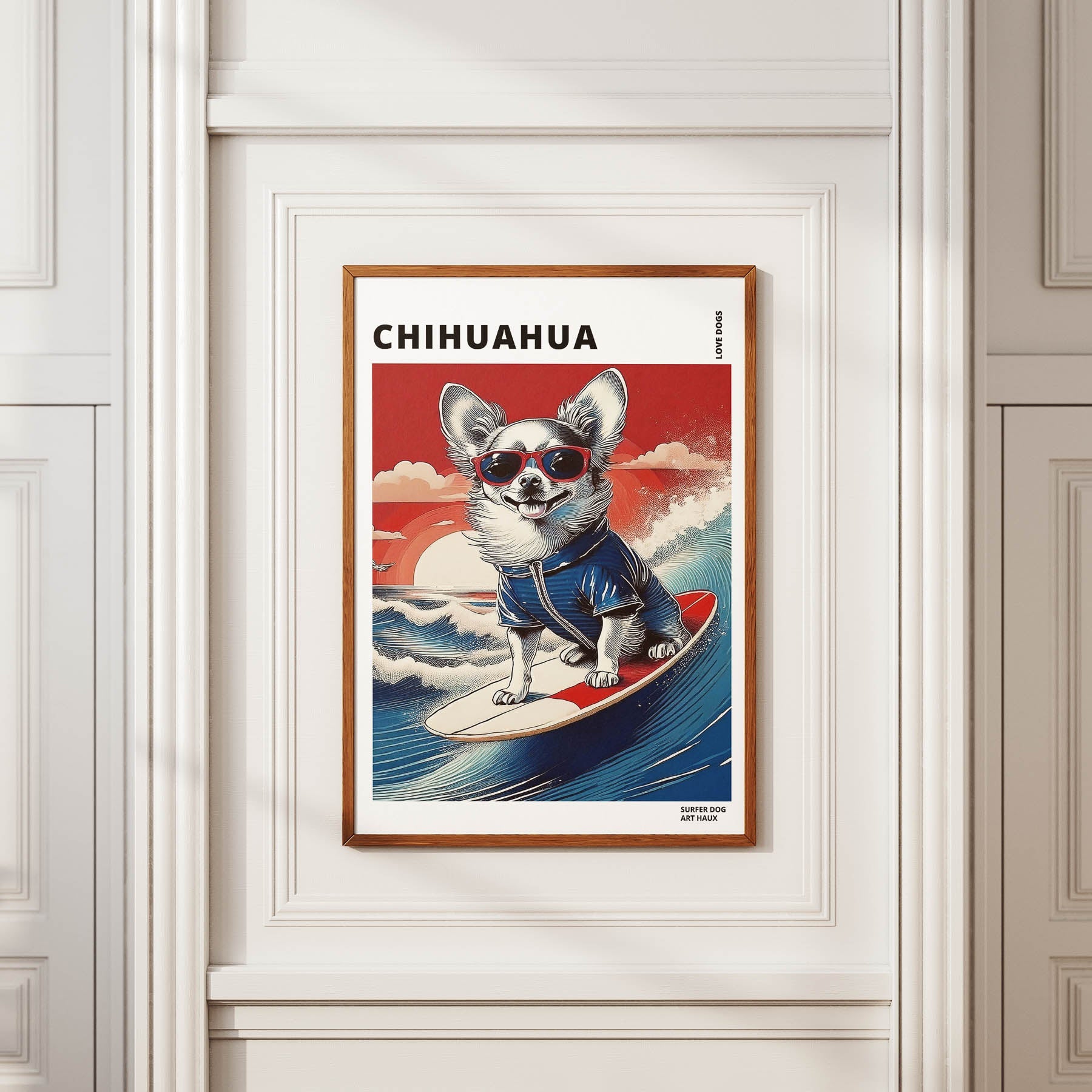 Chihuahua Hokosai Surfer Dogs 1 image 2