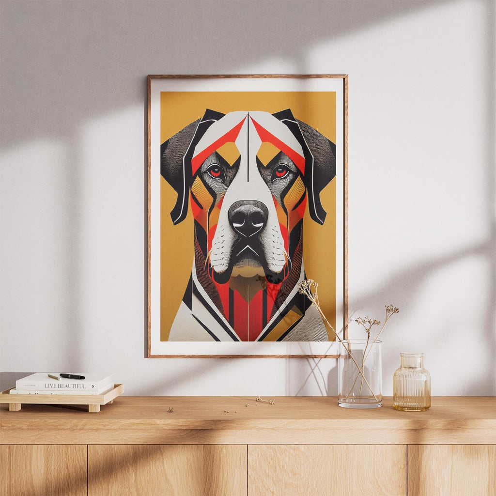 Neapolitan Mastiff Geometric Orange Series image 8