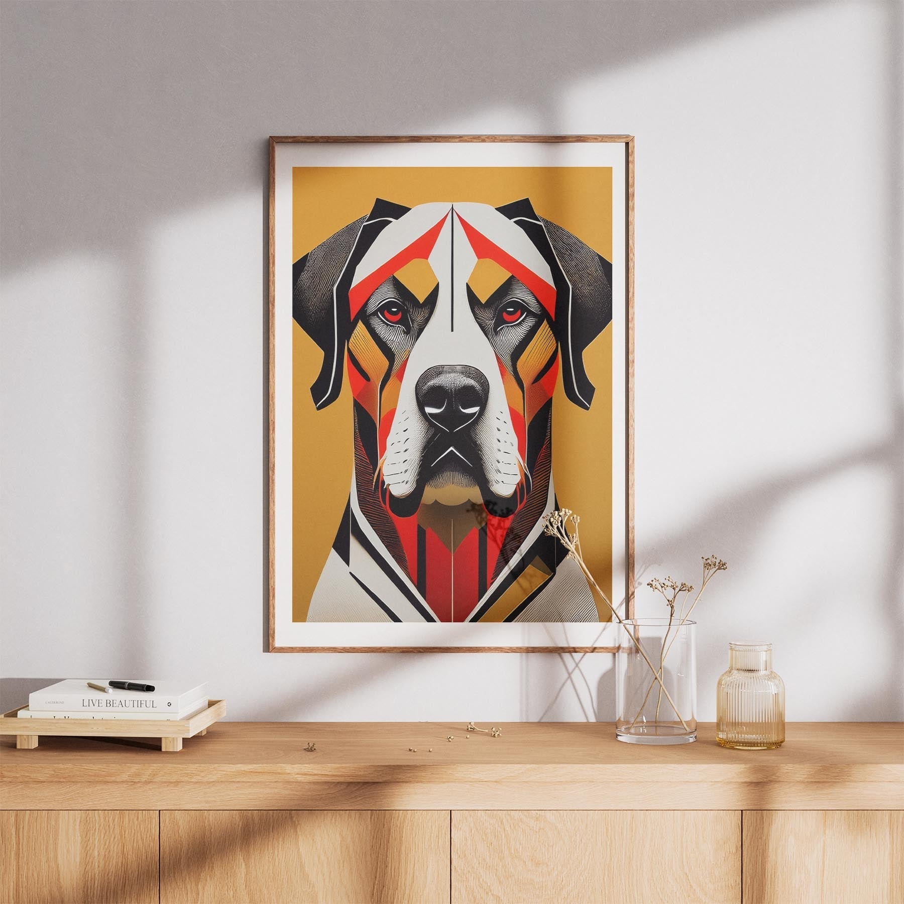 Neapolitan Mastiff Geometric Orange Series image 8